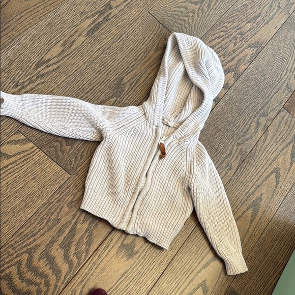 Cream Knit Cardigan with Hood goumi 3-6 months baby - Picture 1 of 10